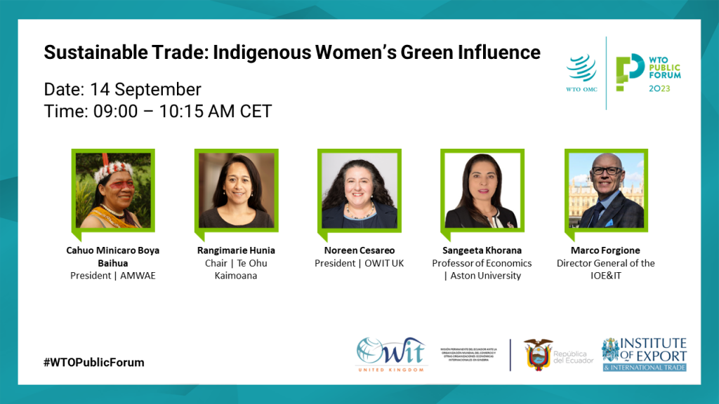 Session Title: Catalysing Green Trade: Indigenous Women Entrepreneurs Shaping Sustainable Policies Session subtheme: Inclusive policies for the advancement of green trade